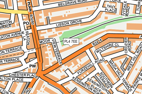 PL4 7EE map - OS OpenMap – Local (Ordnance Survey)