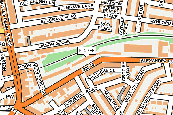 PL4 7EF map - OS OpenMap – Local (Ordnance Survey)