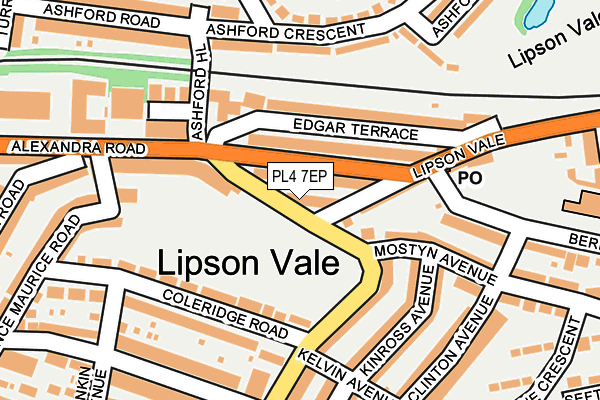 PL4 7EP map - OS OpenMap – Local (Ordnance Survey)