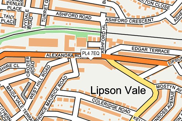 PL4 7EQ map - OS OpenMap – Local (Ordnance Survey)