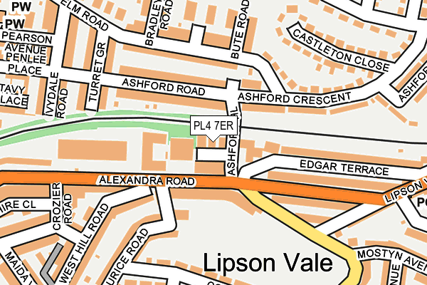 PL4 7ER map - OS OpenMap – Local (Ordnance Survey)