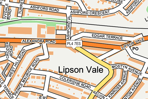 PL4 7ES map - OS OpenMap – Local (Ordnance Survey)