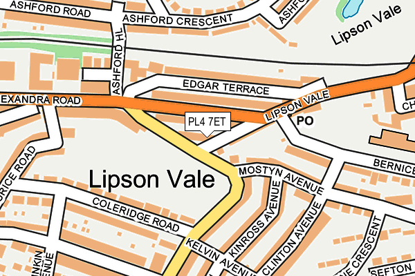 PL4 7ET map - OS OpenMap – Local (Ordnance Survey)