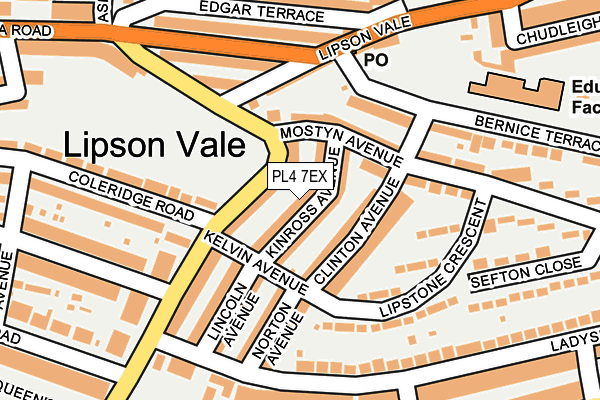 PL4 7EX map - OS OpenMap – Local (Ordnance Survey)