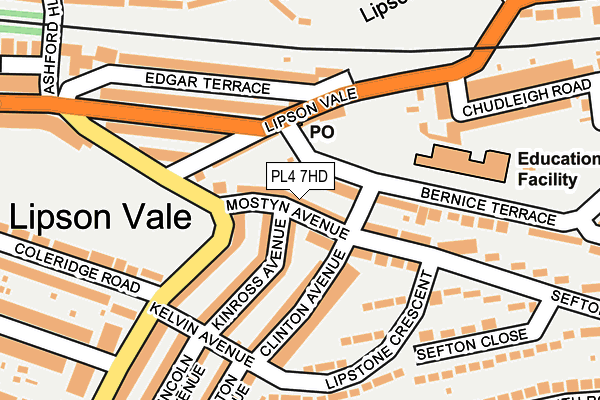 PL4 7HD map - OS OpenMap – Local (Ordnance Survey)