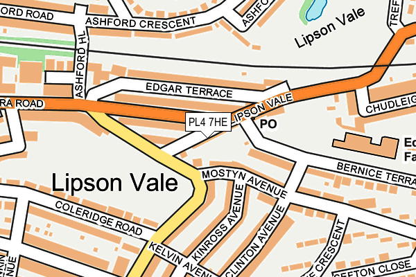 PL4 7HE map - OS OpenMap – Local (Ordnance Survey)