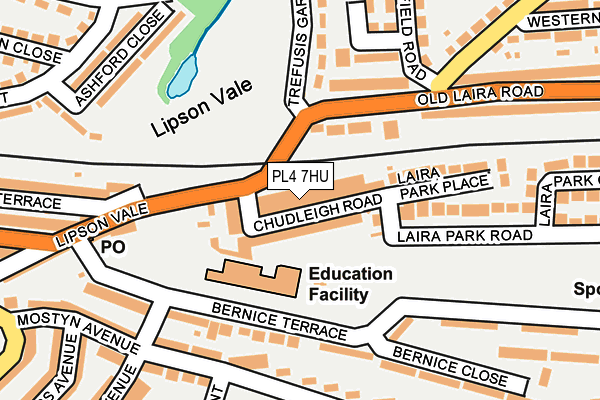 PL4 7HU map - OS OpenMap – Local (Ordnance Survey)