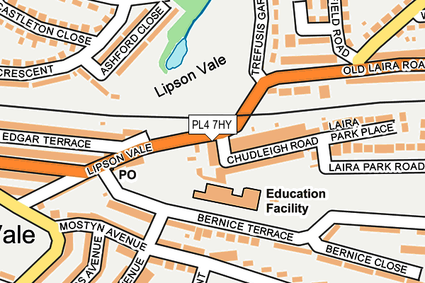 PL4 7HY map - OS OpenMap – Local (Ordnance Survey)