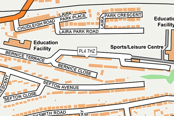PL4 7HZ map - OS OpenMap – Local (Ordnance Survey)