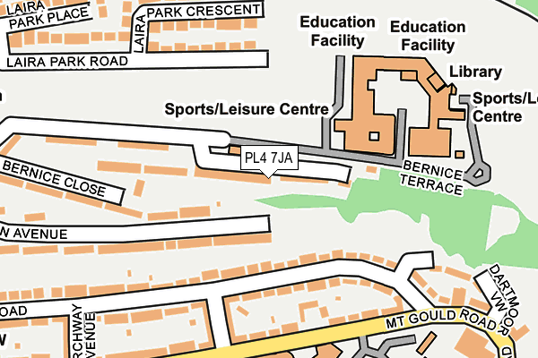 PL4 7JA map - OS OpenMap – Local (Ordnance Survey)