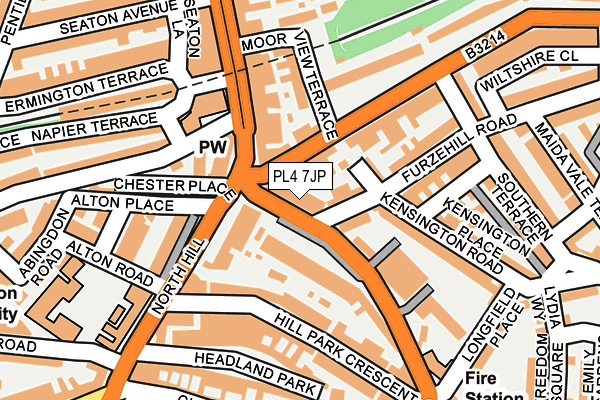 PL4 7JP map - OS OpenMap – Local (Ordnance Survey)