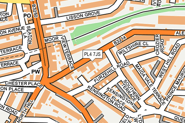 PL4 7JS map - OS OpenMap – Local (Ordnance Survey)