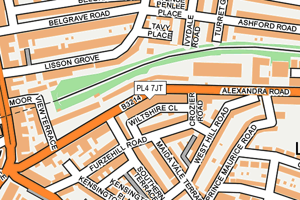 PL4 7JT map - OS OpenMap – Local (Ordnance Survey)