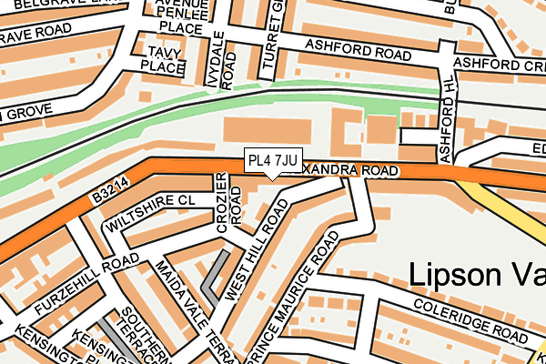 PL4 7JU map - OS OpenMap – Local (Ordnance Survey)
