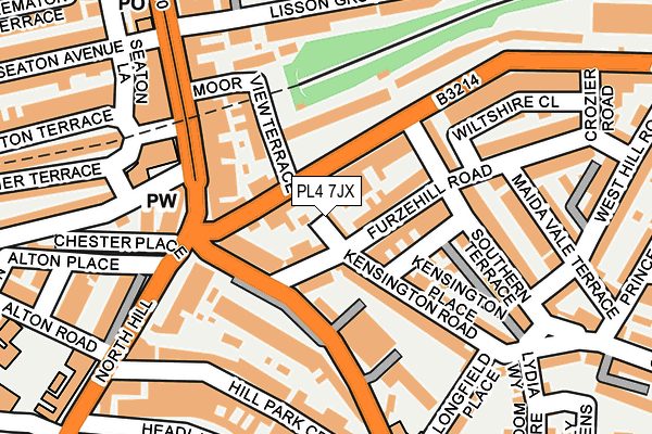 PL4 7JX map - OS OpenMap – Local (Ordnance Survey)