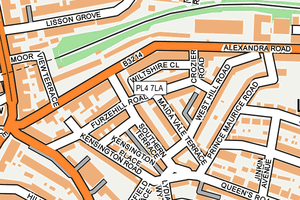 PL4 7LA map - OS OpenMap – Local (Ordnance Survey)