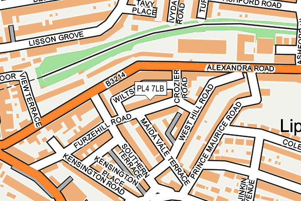 PL4 7LB map - OS OpenMap – Local (Ordnance Survey)