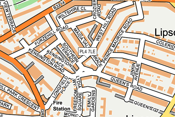 PL4 7LE map - OS OpenMap – Local (Ordnance Survey)