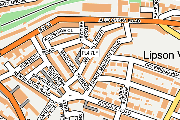 PL4 7LF map - OS OpenMap – Local (Ordnance Survey)