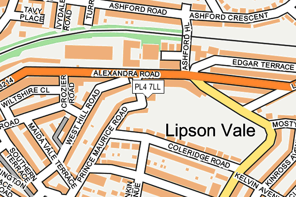 PL4 7LL map - OS OpenMap – Local (Ordnance Survey)