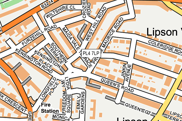 PL4 7LP map - OS OpenMap – Local (Ordnance Survey)