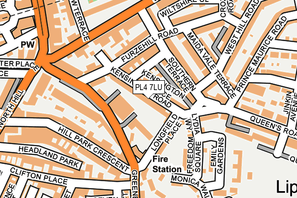 PL4 7LU map - OS OpenMap – Local (Ordnance Survey)