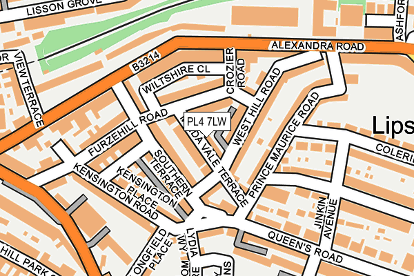PL4 7LW map - OS OpenMap – Local (Ordnance Survey)