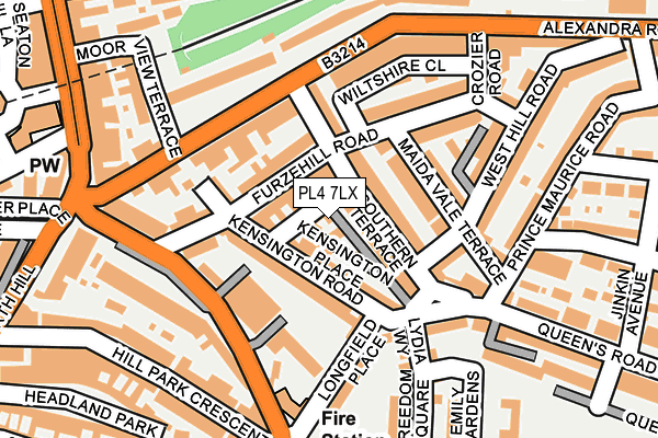 PL4 7LX map - OS OpenMap – Local (Ordnance Survey)