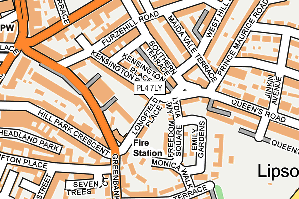 PL4 7LY map - OS OpenMap – Local (Ordnance Survey)