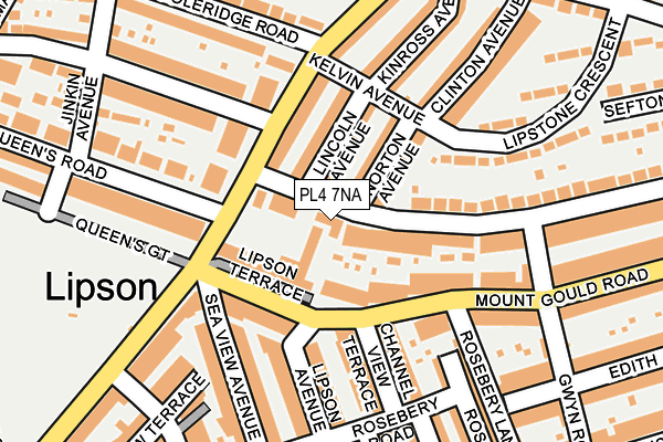 PL4 7NA map - OS OpenMap – Local (Ordnance Survey)