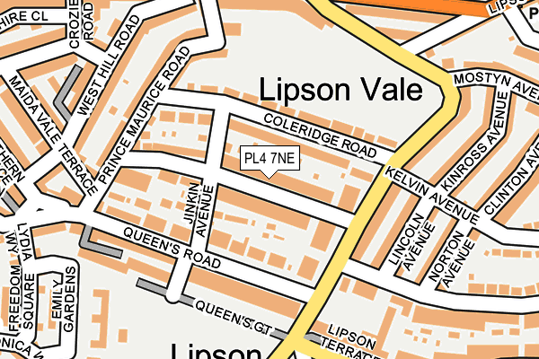 PL4 7NE map - OS OpenMap – Local (Ordnance Survey)