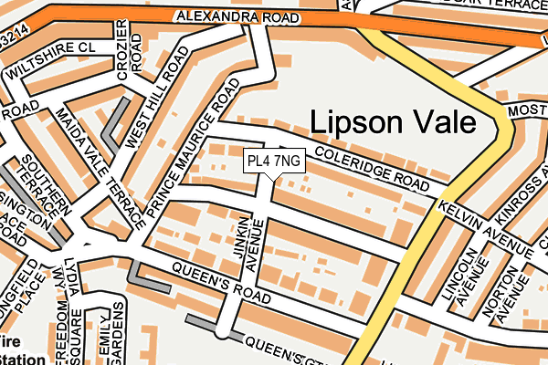 PL4 7NG map - OS OpenMap – Local (Ordnance Survey)