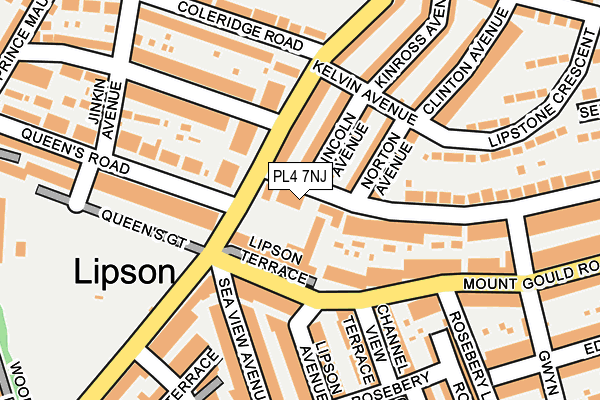 PL4 7NJ map - OS OpenMap – Local (Ordnance Survey)