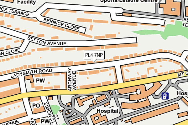 PL4 7NP map - OS OpenMap – Local (Ordnance Survey)