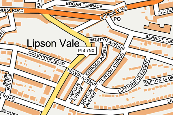 PL4 7NX map - OS OpenMap – Local (Ordnance Survey)