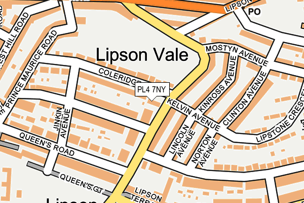 PL4 7NY map - OS OpenMap – Local (Ordnance Survey)