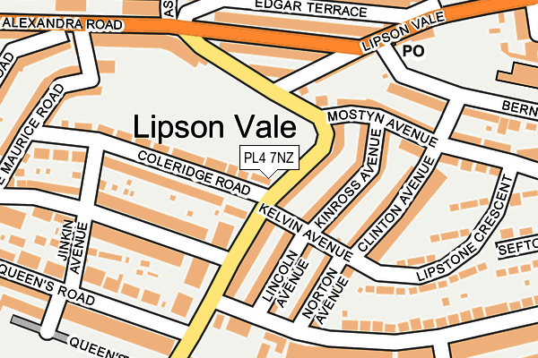 PL4 7NZ map - OS OpenMap – Local (Ordnance Survey)