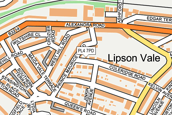 PL4 7PD map - OS OpenMap – Local (Ordnance Survey)