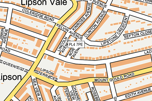 PL4 7PE map - OS OpenMap – Local (Ordnance Survey)