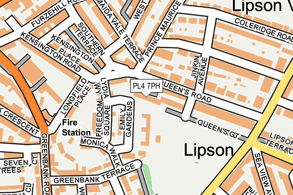 PL4 7PH map - OS OpenMap – Local (Ordnance Survey)