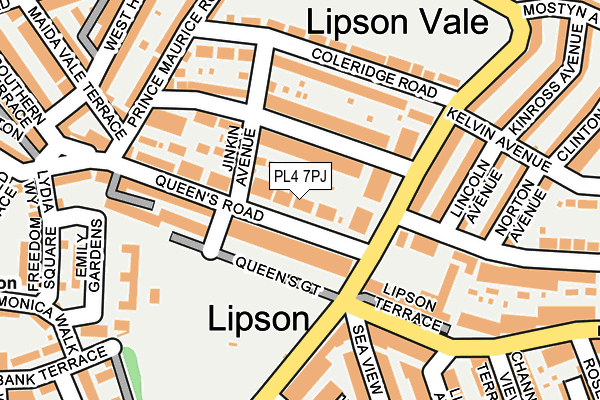 PL4 7PJ map - OS OpenMap – Local (Ordnance Survey)