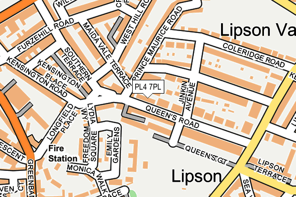 PL4 7PL map - OS OpenMap – Local (Ordnance Survey)