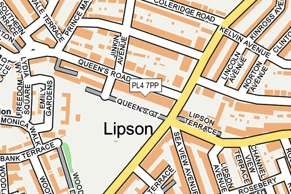 PL4 7PP map - OS OpenMap – Local (Ordnance Survey)