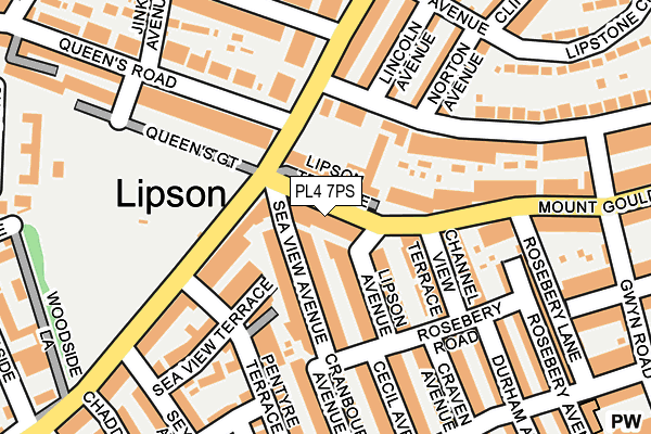 PL4 7PS map - OS OpenMap – Local (Ordnance Survey)