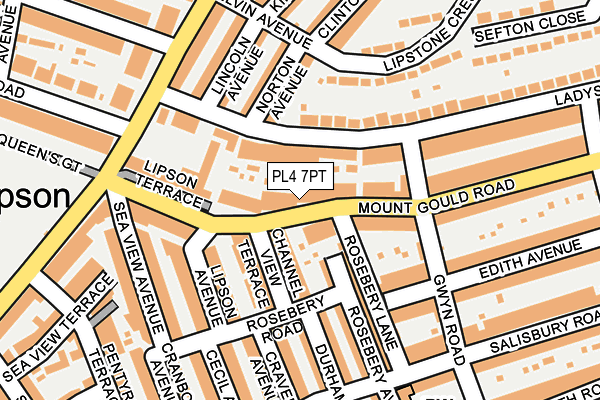 PL4 7PT map - OS OpenMap – Local (Ordnance Survey)