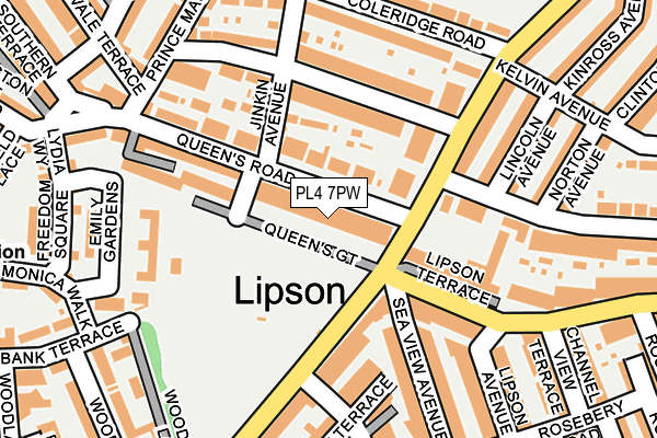 PL4 7PW map - OS OpenMap – Local (Ordnance Survey)