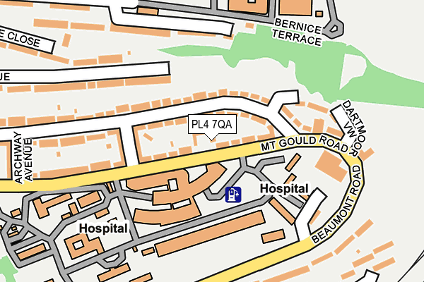 PL4 7QA map - OS OpenMap – Local (Ordnance Survey)