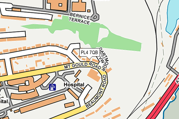 PL4 7QB map - OS OpenMap – Local (Ordnance Survey)