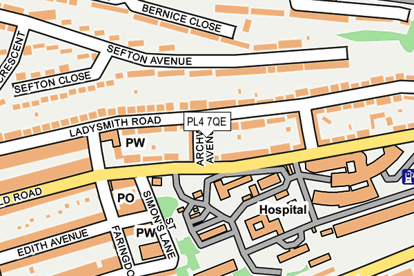 PL4 7QE map - OS OpenMap – Local (Ordnance Survey)