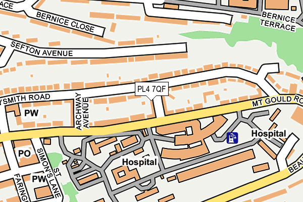 PL4 7QF map - OS OpenMap – Local (Ordnance Survey)